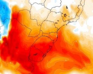 ONDA DE CALOR ATINGIRÁ ARGENTINA, URUGUAI, PARAGUAI E SUL DO BRASIL